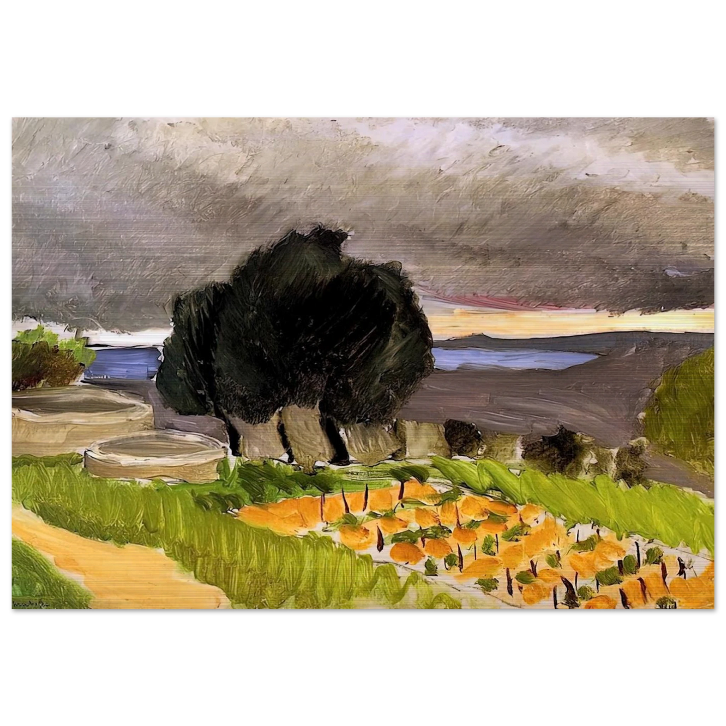 LANDSCAPE OF THE MIDI BEFORE THE STORM 1921 - Henri Matisse Brushed Aluminum Print - 70x100 cm / 28x40 inches | Henri Matisse Aluminum Print | Henri Matisse Prints