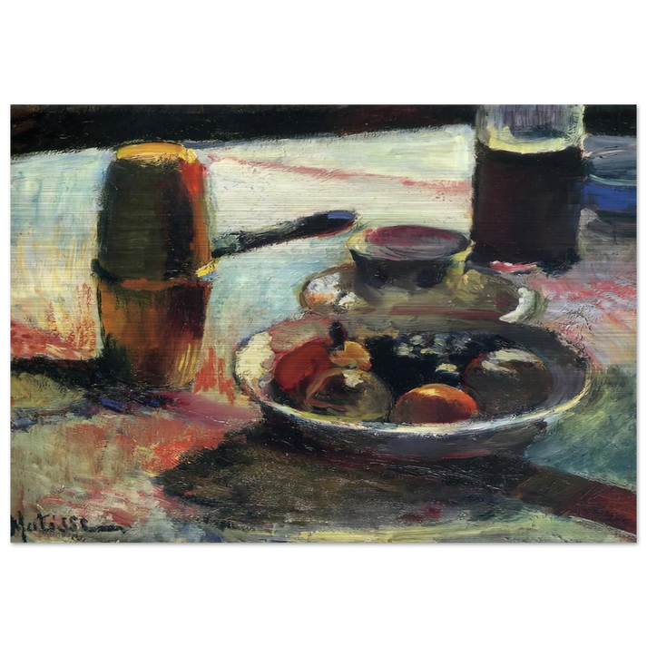 FRUIT AND COFFEE POT - Henri Matisse Brushed Aluminum Print - 70x100 cm / 28x40 inches | Henri Matisse Aluminum Print | Henri Matisse Prints
