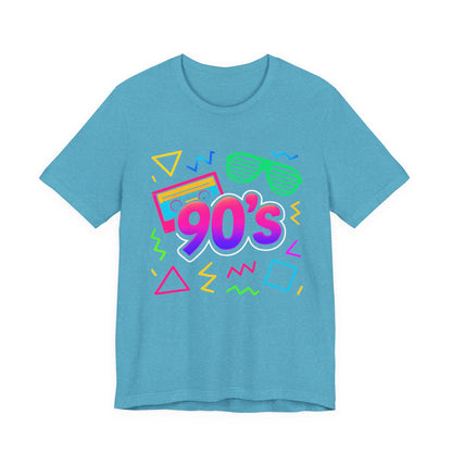 Música de la vieja escuela de los 90: ambiente arcade, clásico vintage de los 90. Camiseta retro de los 90 con la frase "Amo los años noventa".