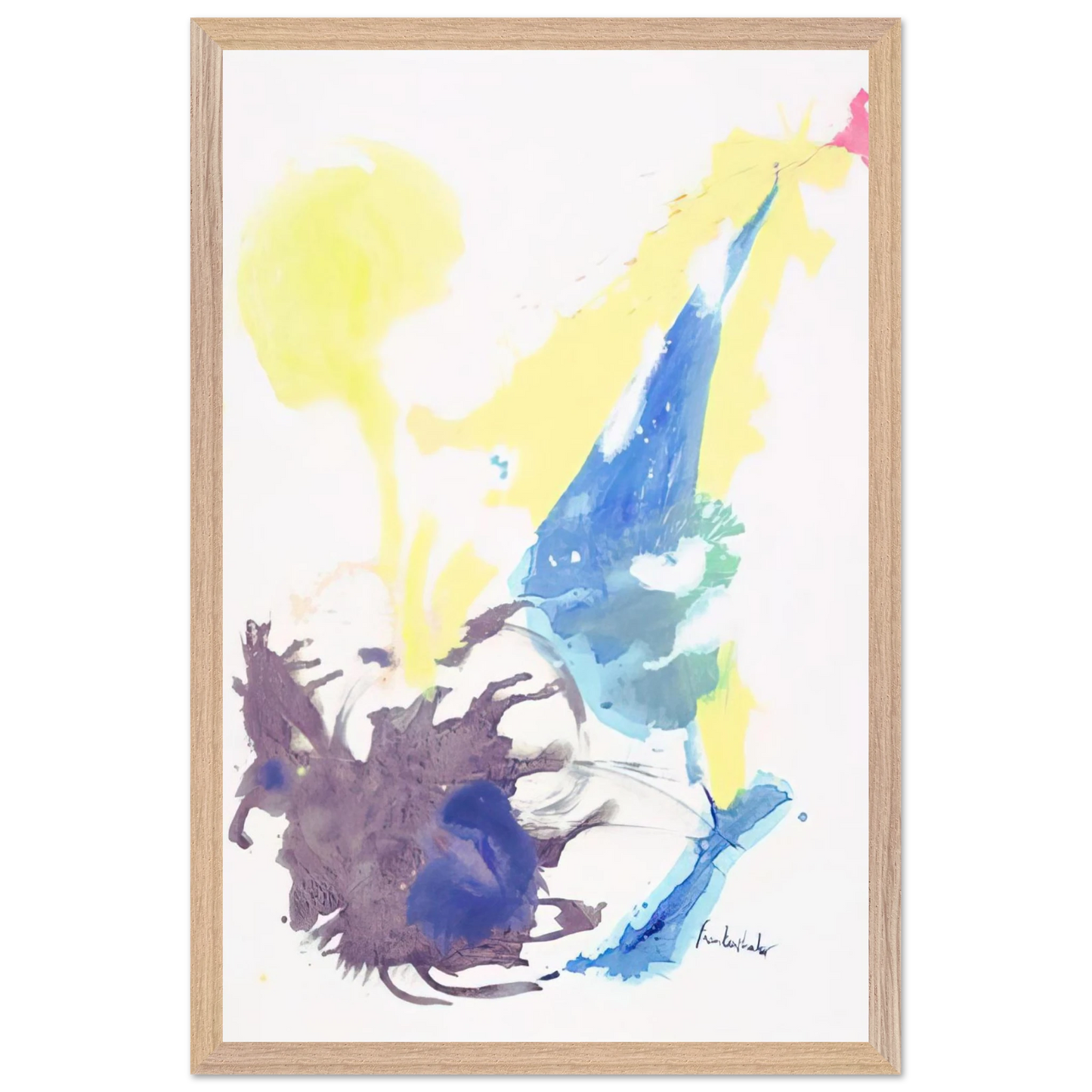 Helen Frankenthaler - Moving Day - 1961 Wall art - 40x50 cm / 16x20 inches - Premium Wooden Framed Poster With Fine Art Paper-canvas - White frame