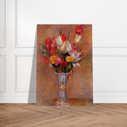 Tulips - Pierre-Auguste Renoir Brushed Aluminum Print - 70x100 cm / 28x40 inches | Pierre-Auguste Renoir Aluminum Print | Pierre-Auguste Renoir Prints
