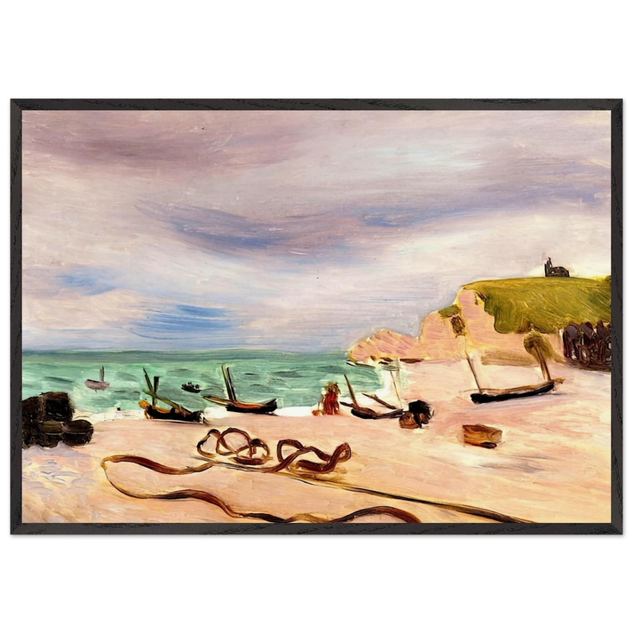 ROPES ON THE BEACH AT ETRETAT 1920 - Henri Matisse 70x100 cm / 28x40 inches Framed Art Print – Black Wooden Frame