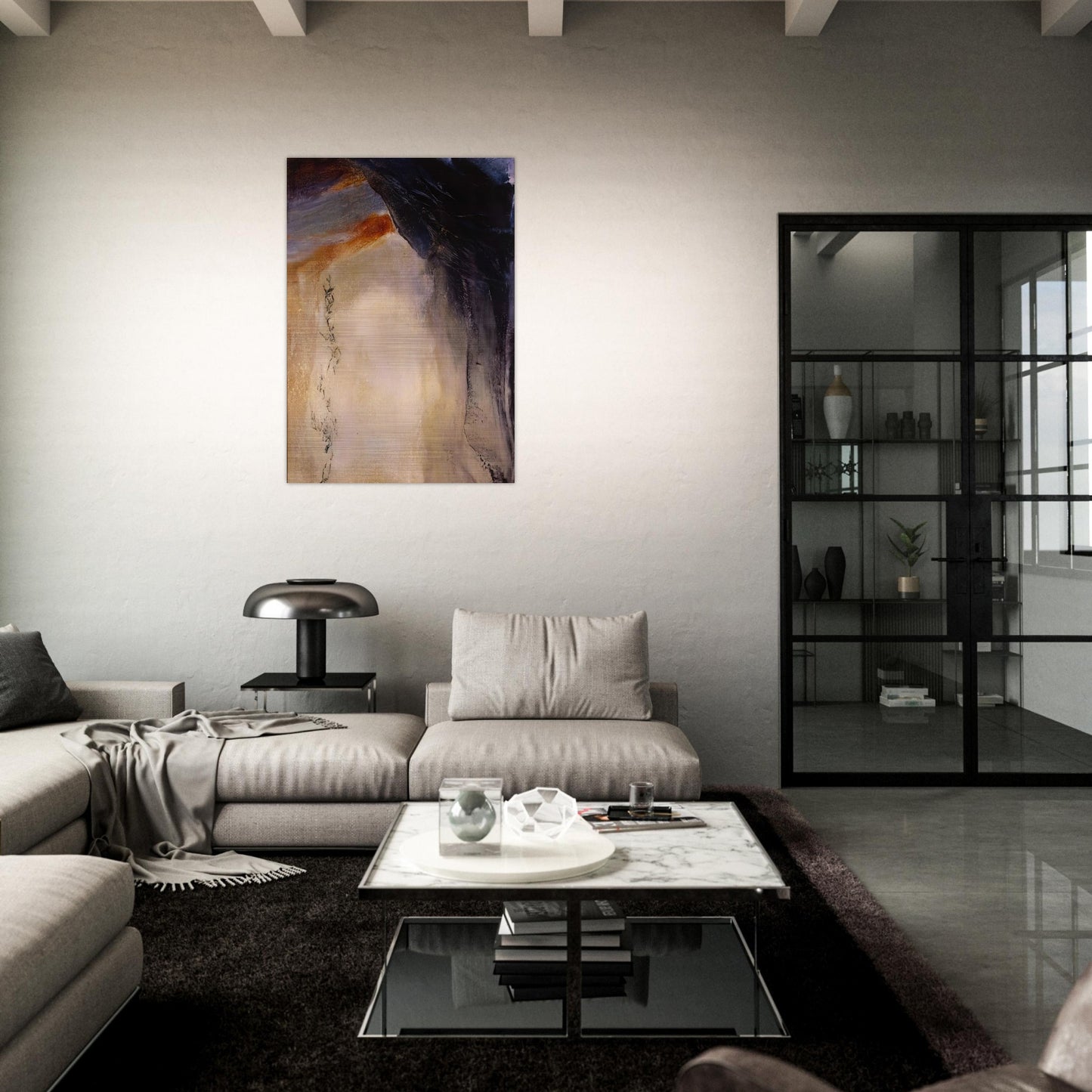 21 08 1995 1995 - Zao Wou-Ki Brushed Aluminum Print - 70x100 cm / 28x40 inches | Zao Wou-Ki Aluminum Print | Zao Wou-Ki Prints