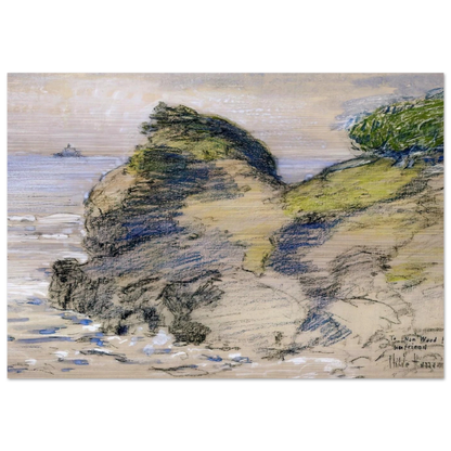 Oregon Coast - Childe Hassam Brushed Aluminum Print - 70x100 cm / 28x40 inches | Childe Hassam Aluminum Print | Childe Hassam Prints