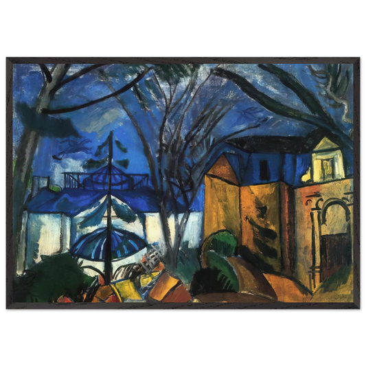 THE BOTANICAL GARDEN 1910 - Raoul Dufy 70x100 cm / 28x40 inches Framed Art Print – Black Wooden Frame