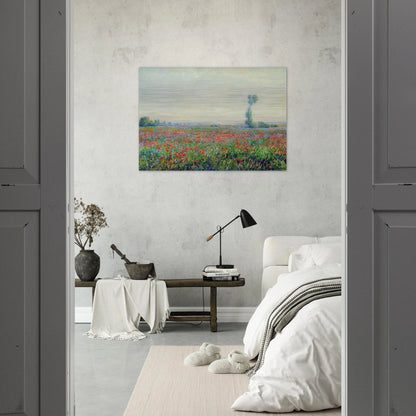 Poppy Field - claude monet Brushed Aluminum Print - 70x100 cm / 28x40 inches | claude monet Aluminum Print | claude monet Prints