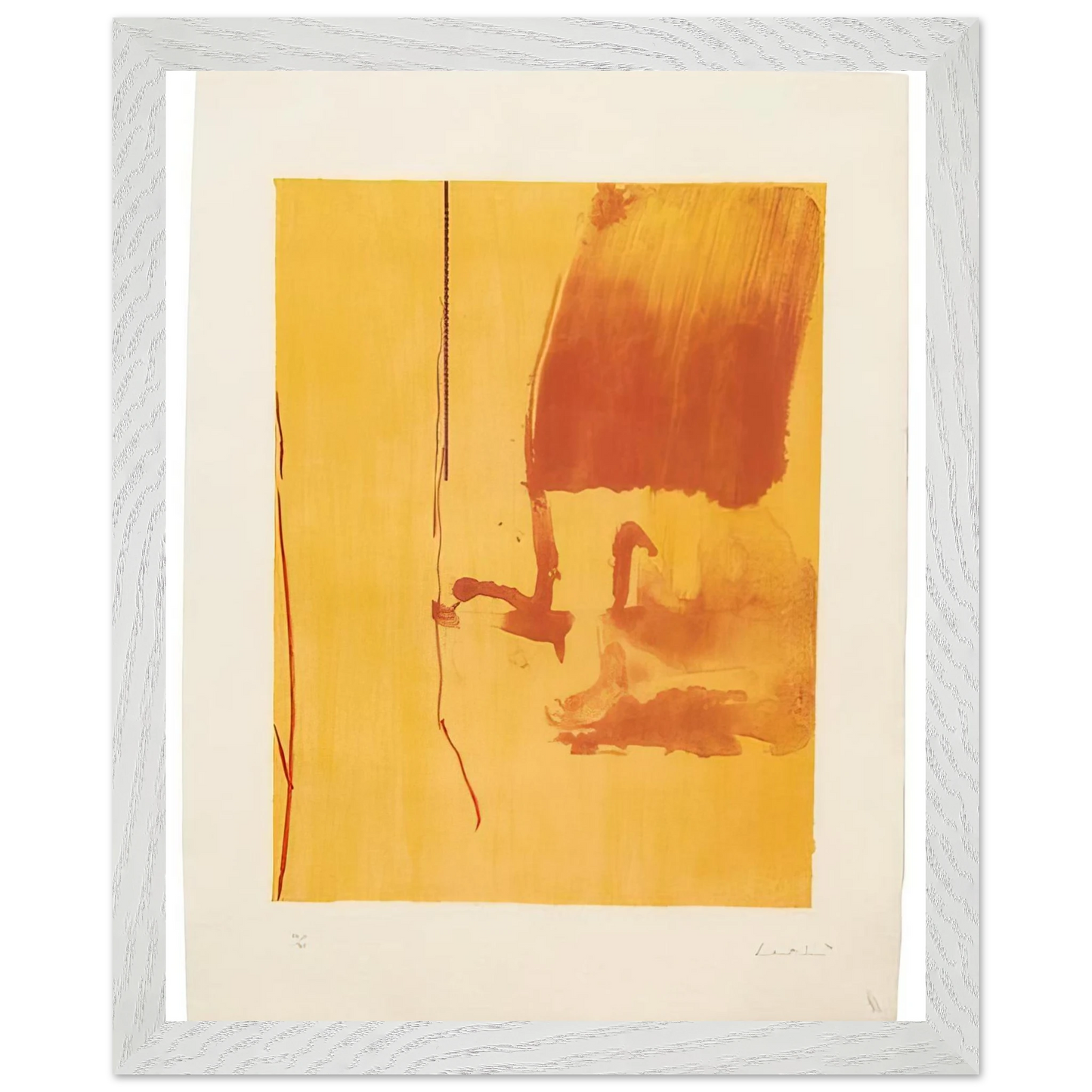 Helen Frankenthaler - Harvest - 1976 Wall art - 15x20 cm / 6x8 inches - Premium Wooden Framed Poster With Fine Art Paper-canvas - Black frame