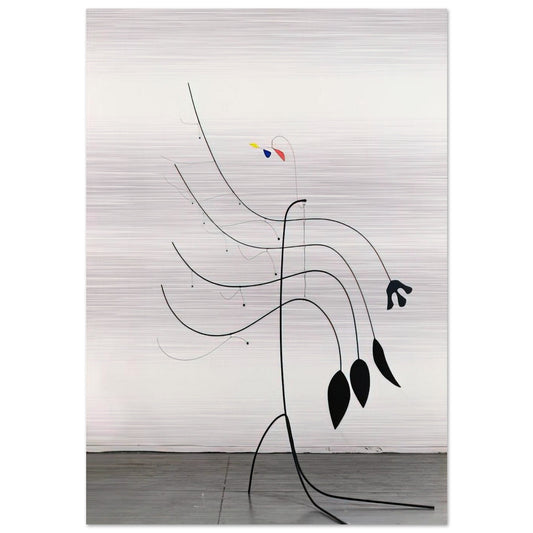 FOUR LEAVES AND THREE PETALS 1939 - Alexander Calder Brushed Aluminum Print - 70x100 cm / 28x40 inches | Alexander Calder Aluminum Print | Alexander Calder Prints