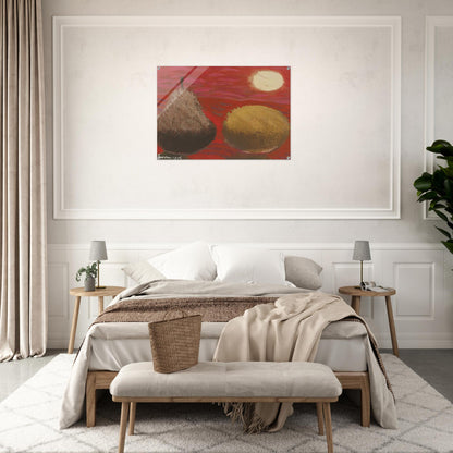 Still Life on Red - 1976 - Mary Fedden Acrylic Print - 70x100 cm / 28x40″ inches