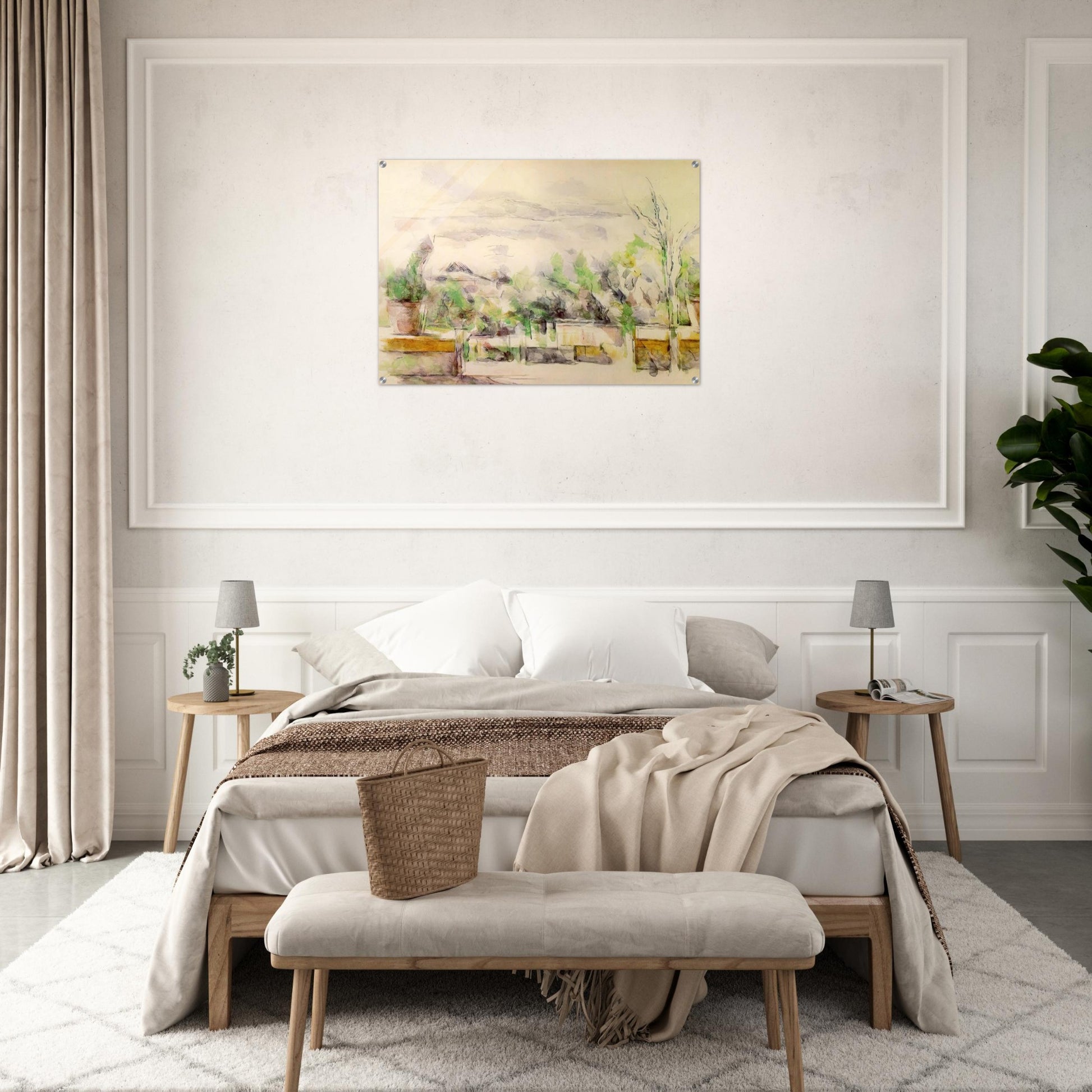 The Garden Terrace at Les Lauves - Paul Cézanne Acrylic Print - 70x100 cm / 28x40″ inches