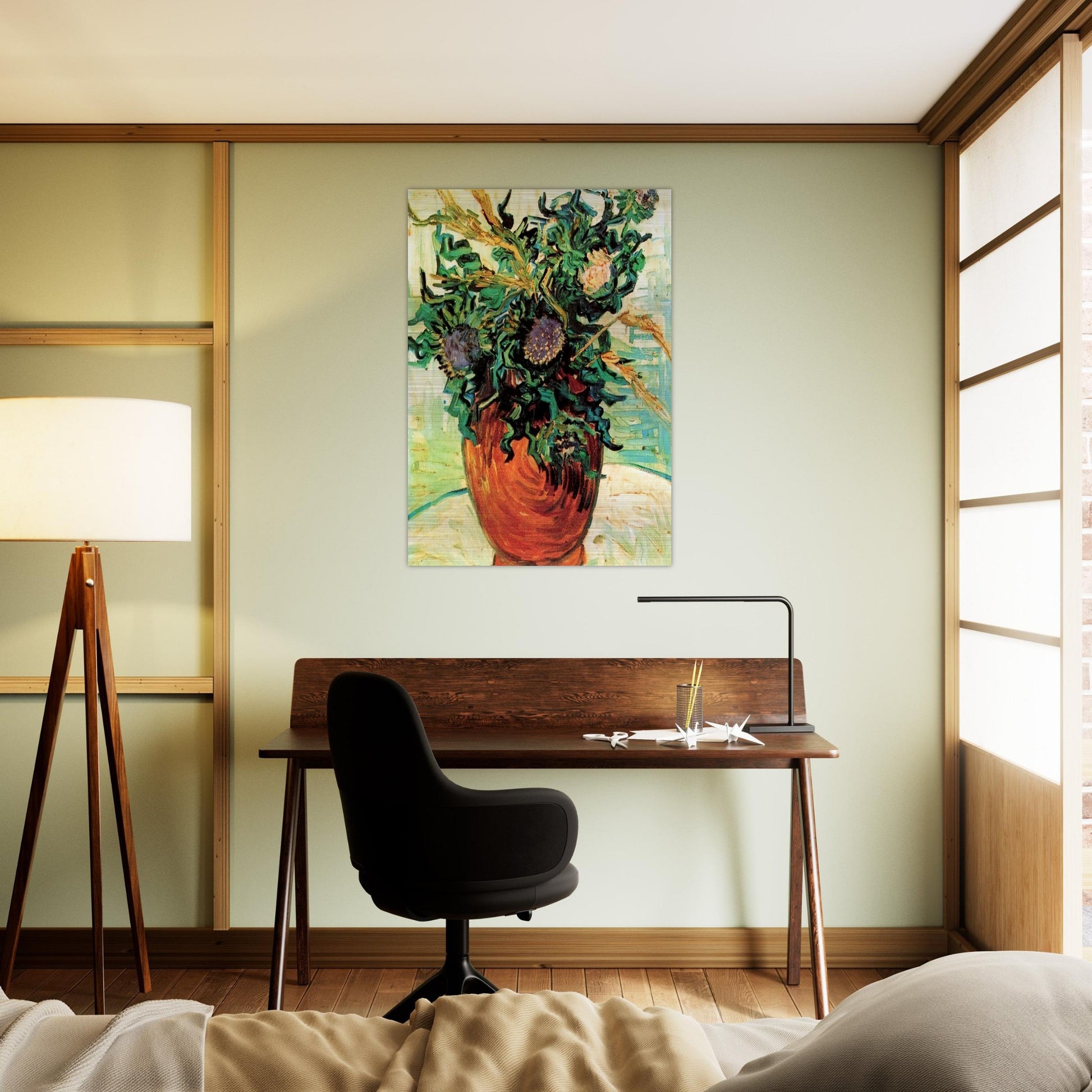 Still Life with Thistles - Vincent van Gogh Brushed Aluminum Print - 70x100 cm / 28x40 inches | Vincent van Gogh Aluminum Print | Vincent van Gogh Prints