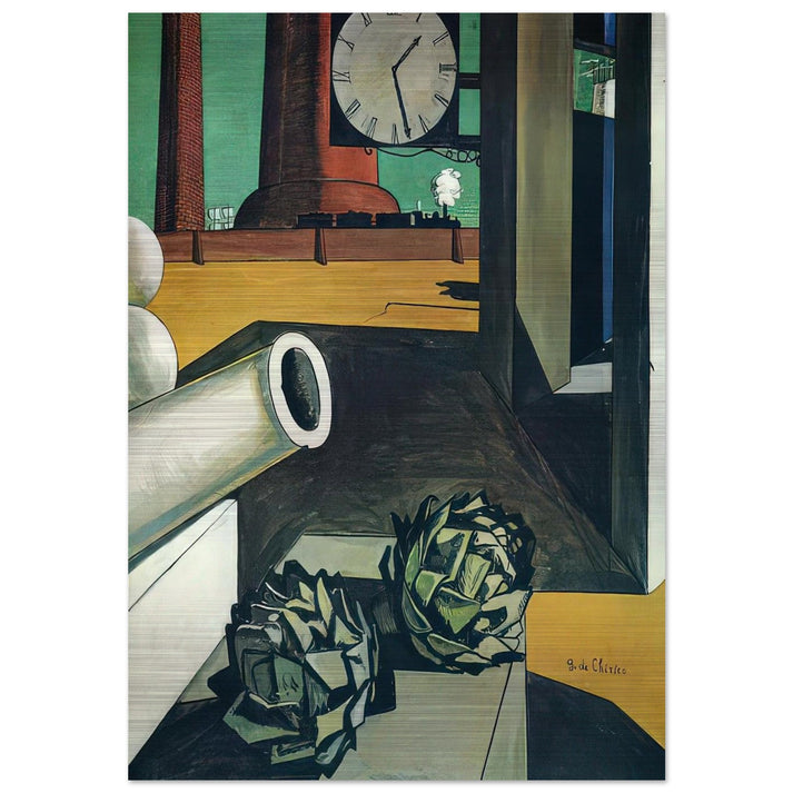 THE CONQUEST OF THE PHILOSOPHER 1914 - Giorgio de Chirico Brushed Aluminum Print - 70x100 cm / 28x40 inches | Giorgio de Chirico Aluminum Print | Giorgio de Chirico Prints