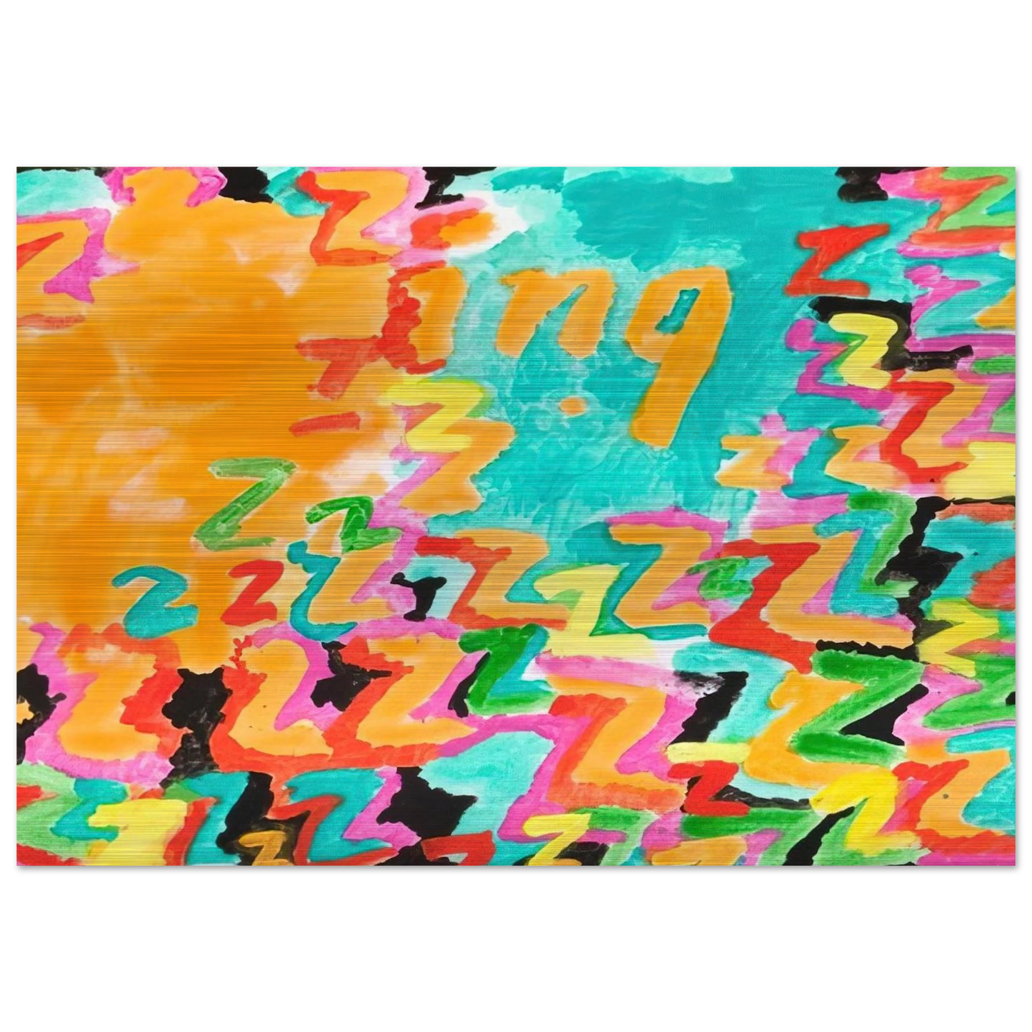 Untitled z-ing - 1984 - Paul Thek Brushed Aluminum Print - 70x100 cm / 28x40 inches | Paul Thek Aluminum Print | Paul Thek Prints