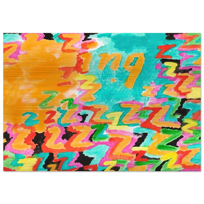 Untitled z-ing - 1984 - Paul Thek Brushed Aluminum Print - 70x100 cm / 28x40 inches | Paul Thek Aluminum Print | Paul Thek Prints