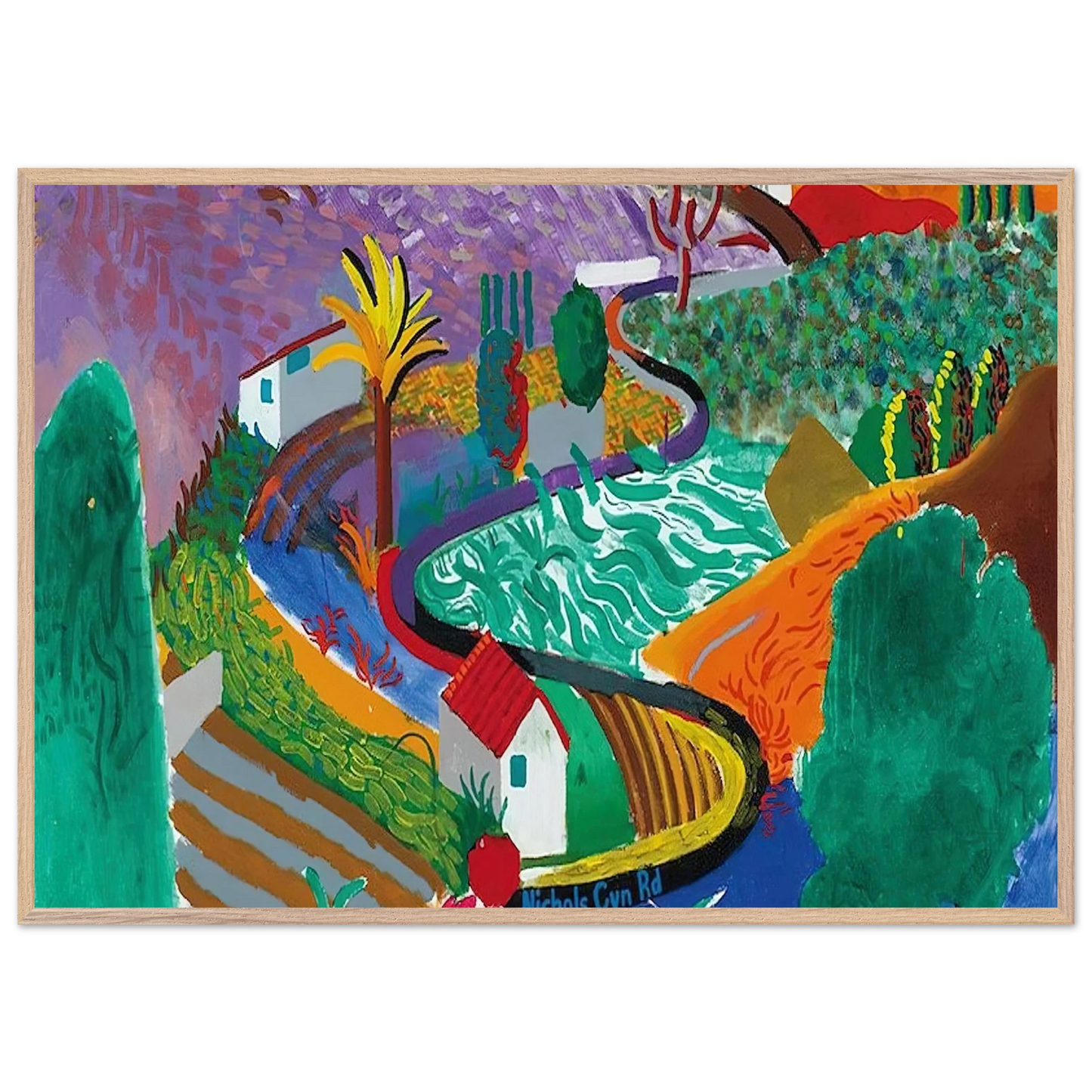 David Hockney - David Hockney Wall art - A3 (29.7 x 42  cm) - Premium Wooden Framed Poster With Fine Art Paper-canvas - Black frame