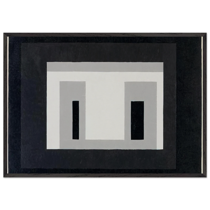 VARIANT ADOBE 1948 - Josef Albers 70x100 cm / 28x40 inches Framed Art Print – Black Wooden Frame
