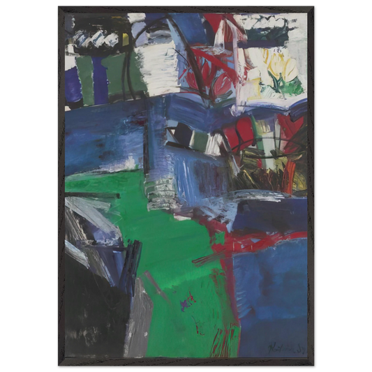 SHINNECOCK CANAL 1957 - Grace Hartigan 70x100 cm / 28x40 inches Framed Art Print – Black Wooden Frame