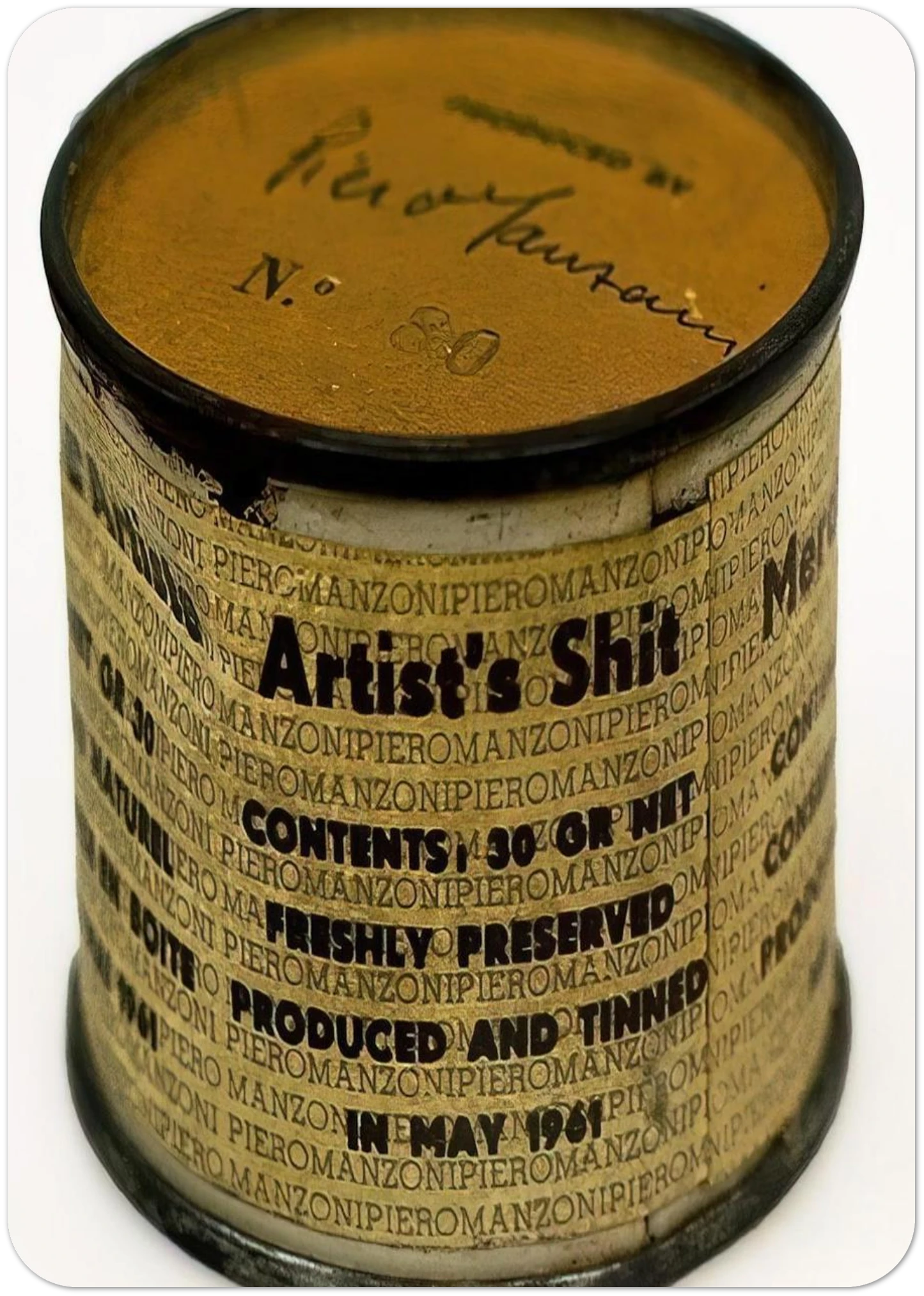 Artist's Shit By Piero Manzoni Pack of 10 Post Cards | Piero Manzoni Post Cards | A6 (10.5 x 14.8 cm) - 4.1 x 5.8 inches