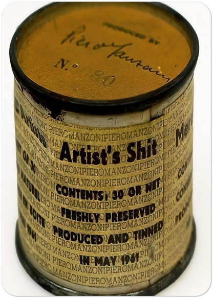 Artist's Shit By Piero Manzoni Pack of 10 Post Cards | Piero Manzoni Post Cards | A6 (10.5 x 14.8 cm) - 4.1 x 5.8 inches