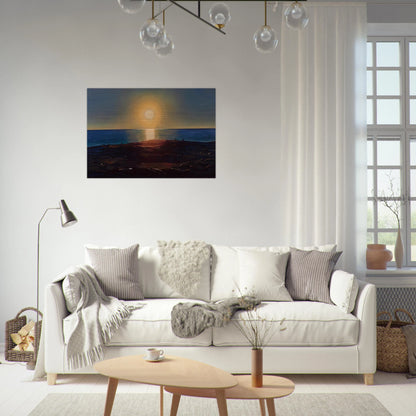 Calm and Free Maine Coast - Rockwell Kent Brushed Aluminum Print - 70x100 cm / 28x40 inches | Rockwell Kent Aluminum Print | Rockwell Kent Prints
