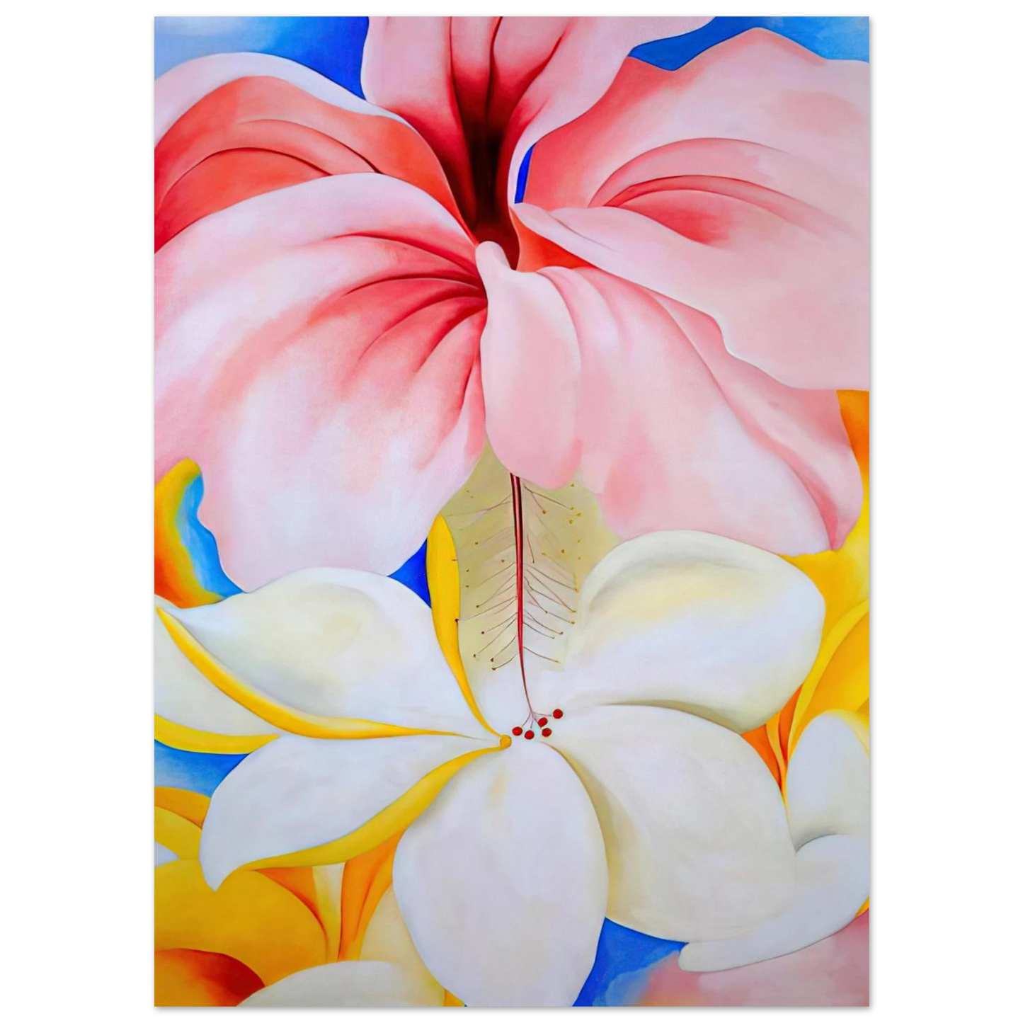 Georgia O'Keeffe - Hibiscus with Plumeria Fine Art Poster
