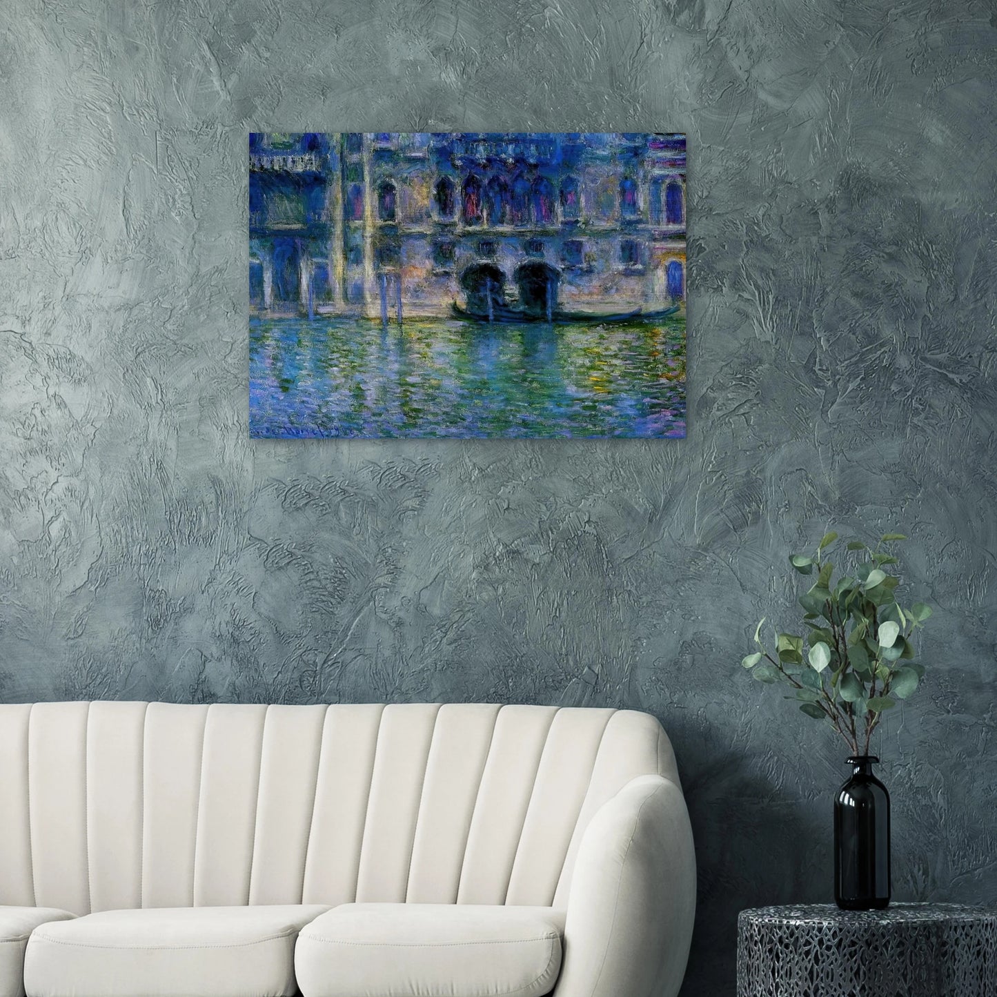 Palazzo da Mula at Venice - claude monet Brushed Aluminum Print - 70x100 cm / 28x40 inches | claude monet Aluminum Print | claude monet Prints