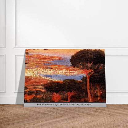 VIEW OF CADAQU%C3%A9S FROM MOUNT PANI - Salvador Dali Brushed Aluminum Print - 70x100 cm / 28x40 inches | Salvador Dali Aluminum Print | Salvador Dali Prints