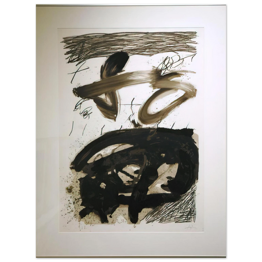 Antoni Tapies - CALLIGRAPHIQUE 1987  75x100 cm / 30x40inches Fine Art Poster