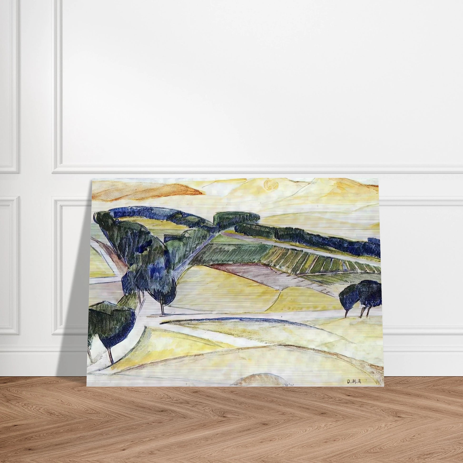 LANDSCAPE AT TOLEDO 1913 - Diego Rivera Brushed Aluminum Print - 70x100 cm / 28x40 inches | Diego Rivera Aluminum Print | Diego Rivera Prints