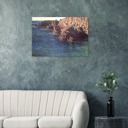 The Grotto of Port-Domois - claude monet Brushed Aluminum Print - 70x100 cm / 28x40 inches | claude monet Aluminum Print | claude monet Prints