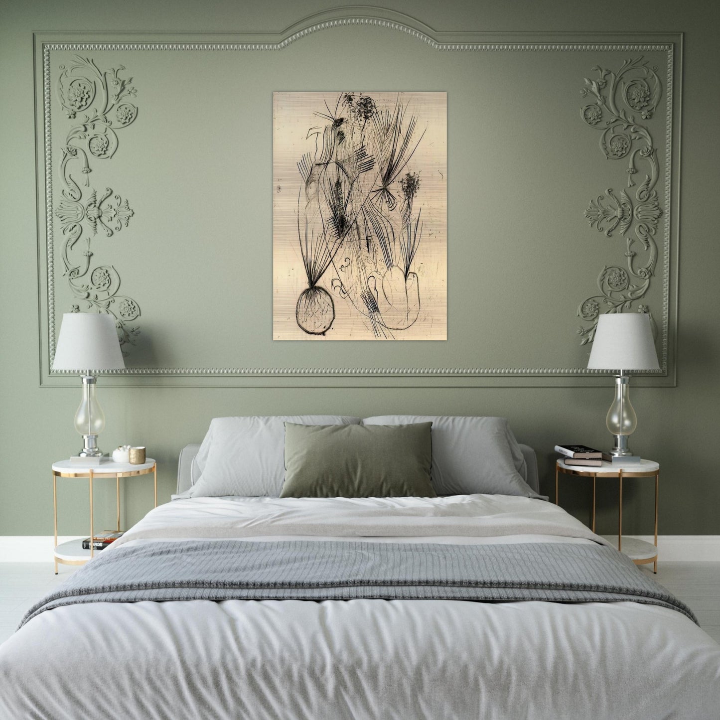 Planta tuberosa - Surrealism - Wols Brushed Aluminum Print - 70x100 cm / 28x40 inches | Wols Aluminum Print | Wols Prints