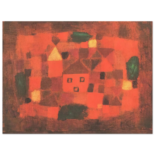 Paul Klee - LANDSCAPE WITH SUNSET 1923  75x100 cm / 30x40inches Fine Art Poster