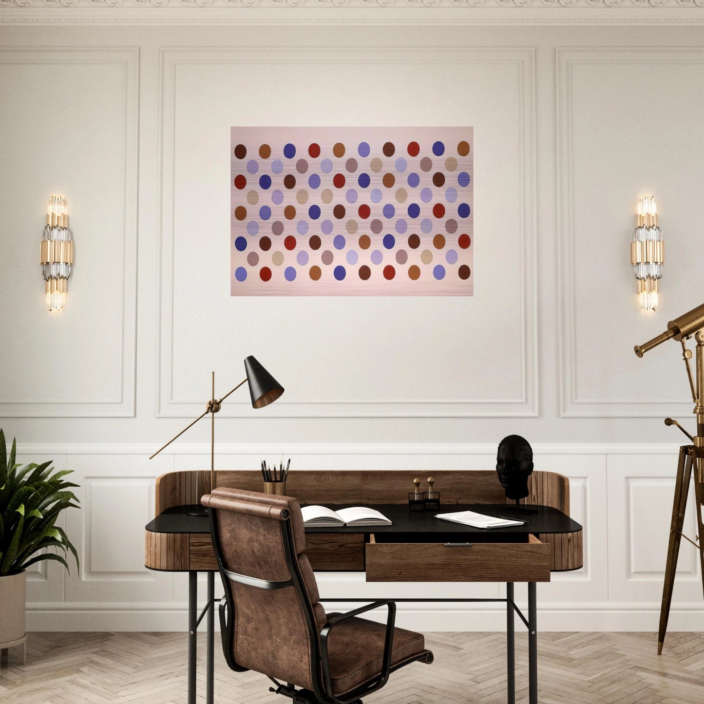Grid #8 - 1969 - Thomas Downing Brushed Aluminum Print - 70x100 cm / 28x40 inches | Thomas Downing Aluminum Print | Thomas Downing Prints