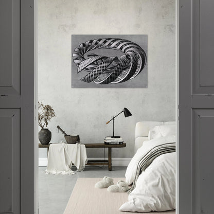 SPIRALS - MC Escher Brushed Aluminum Print - 70x100 cm / 28x40 inches | MC Escher Aluminum Print | MC Escher Prints