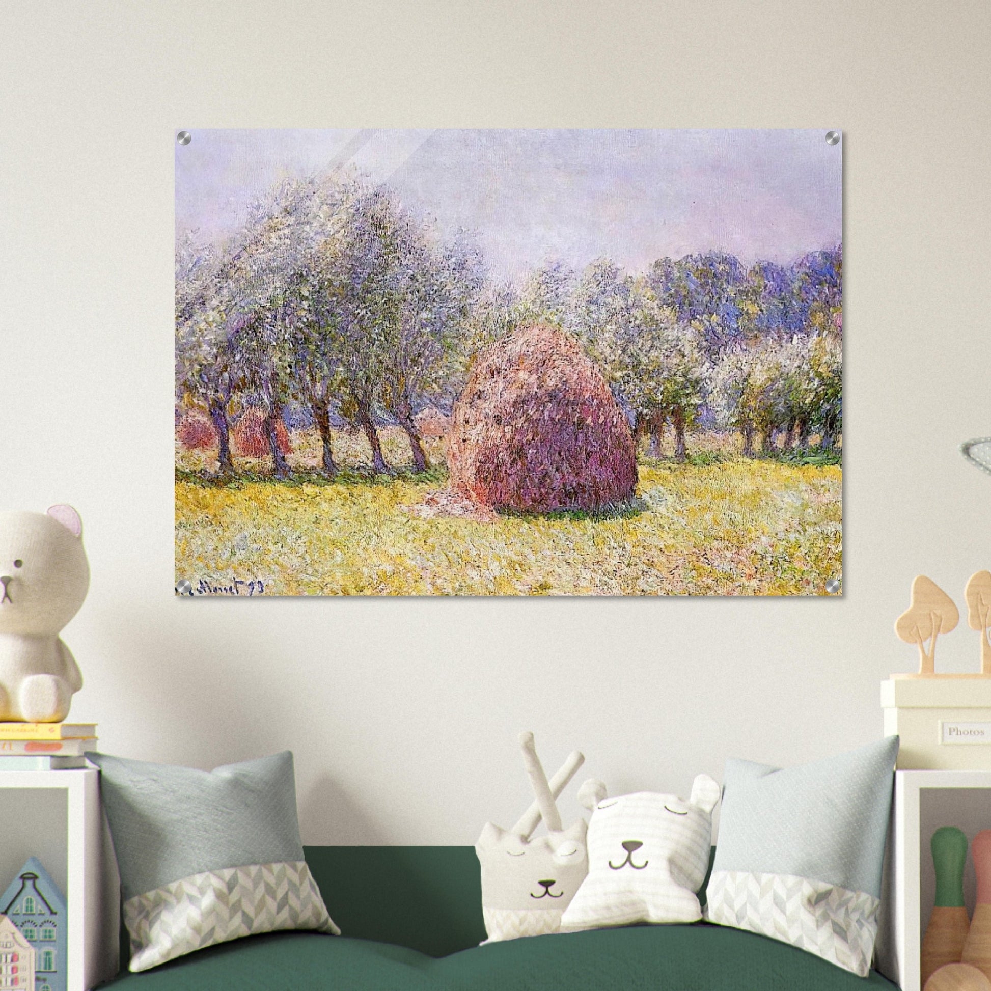 Haystack - claude monet Acrylic Print - 70x100 cm / 28x40″ inches | claude monet Wall Art | claude monet Prints
