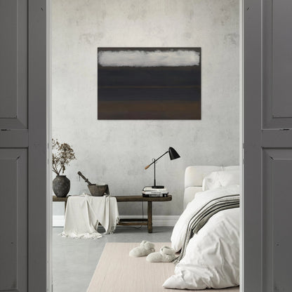 No. 14 Horizontals, White over Darks - 1961 - Mark Rothko Brushed Aluminum Print - 70x100 cm / 28x40 inches | Mark Rothko Aluminum Print | Mark Rothko Prints