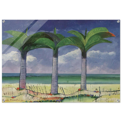 Praia com Três Coqueiros - 1995 - Aldemir Martins Acrylic Print - 70x100 cm / 28x40″ inches