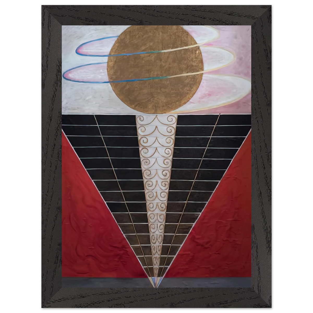 Hilma af Klint - ALTARPIECE NO 2 1915 Wall art - 27x35 cm / 11x14 inches - Premium Wooden Framed Poster With Fine Art Paper-canvas - Black frame