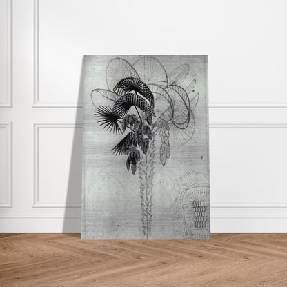 PALM TREE SKETCH - MC Escher Brushed Aluminum Print - 70x100 cm / 28x40 inches | MC Escher Aluminum Print | MC Escher Prints
