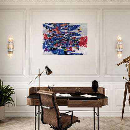 Round the World - Sam Francis Brushed Aluminum Print - 70x100 cm / 28x40 inches | Sam Francis Aluminum Print | Sam Francis Prints