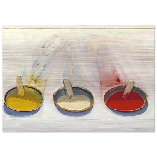 Dressing Wells - 1961 - Wayne Thiebaud Brushed Aluminum Print - 70x100 cm / 28x40 inches | Wayne Thiebaud Aluminum Print | Wayne Thiebaud Prints