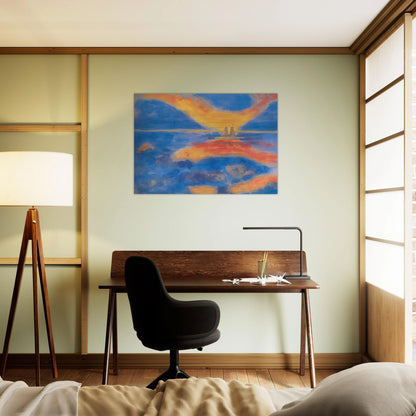 Sunrise at the sea - Emil Nolde Brushed Aluminum Print - 70x100 cm / 28x40 inches | Emil Nolde Aluminum Print | Emil Nolde Prints