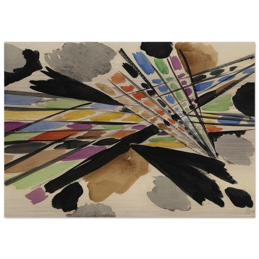 Diagonale - 1954 - Ernst Wilhelm Nay Brushed Aluminum Print - 70x100 cm / 28x40 inches | Ernst Wilhelm Nay Aluminum Print | Ernst Wilhelm Nay Prints