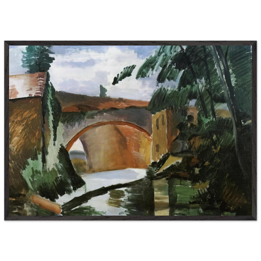 THE RIVER 1912 - Andre Derain 70x100 cm / 28x40 inches Framed Art Print – Black Wooden Frame