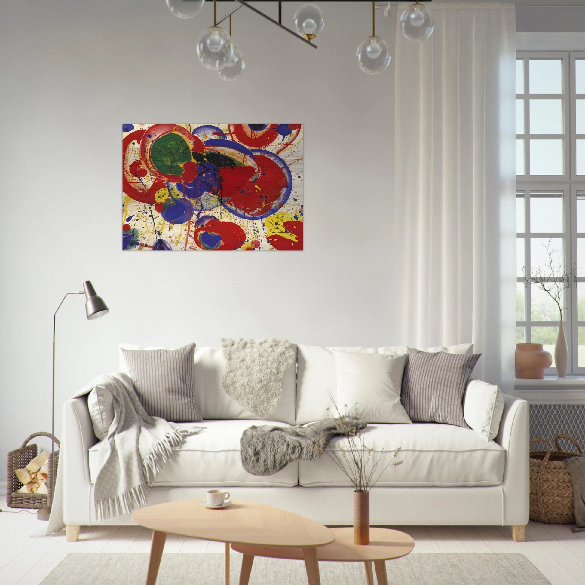 All Red - Sam Francis Brushed Aluminum Print - 70x100 cm / 28x40 inches | Sam Francis Aluminum Print | Sam Francis Prints