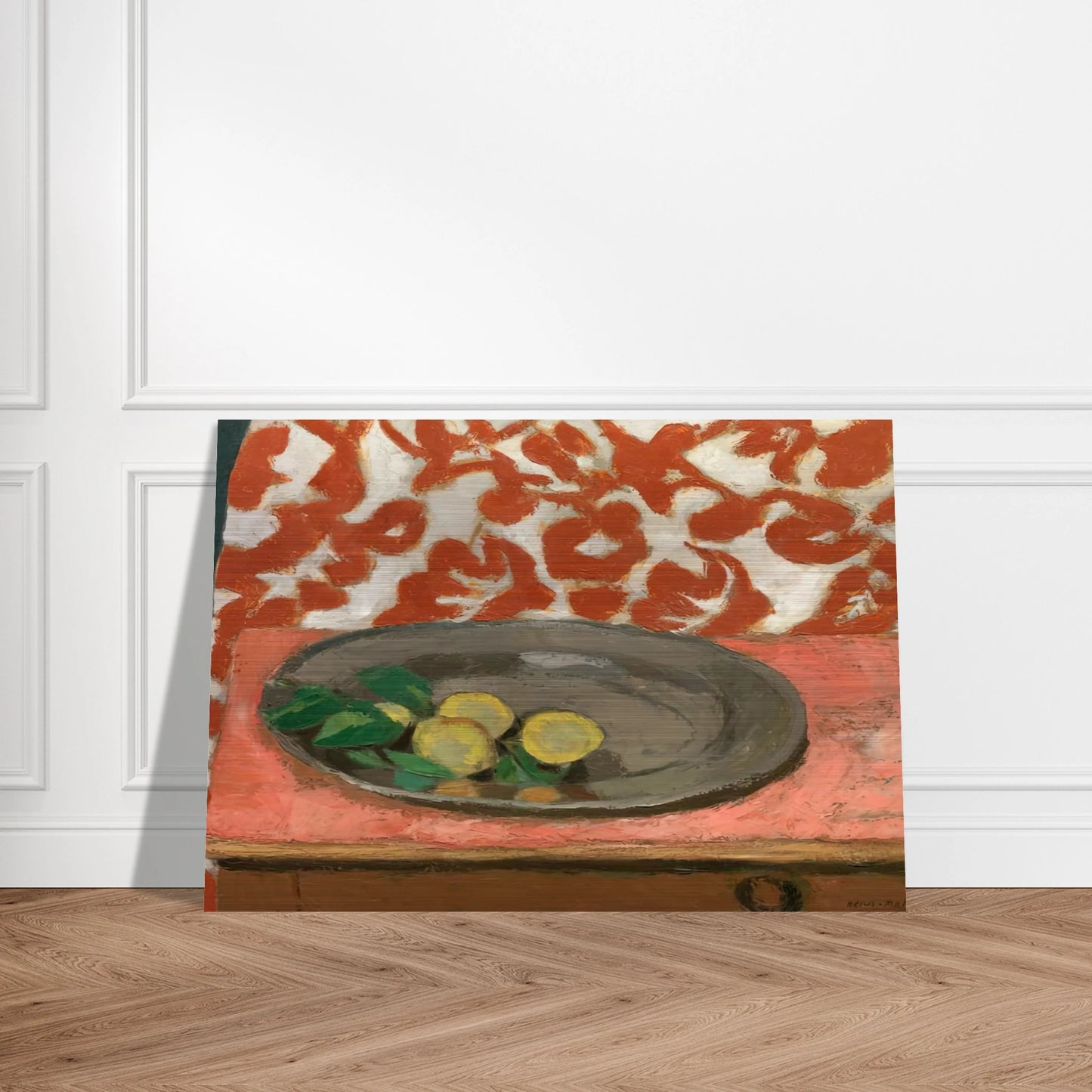 LEMONS ON A PEWTER PLATE 1929 - Henri Matisse Brushed Aluminum Print - 70x100 cm / 28x40 inches | Henri Matisse Aluminum Print | Henri Matisse Prints