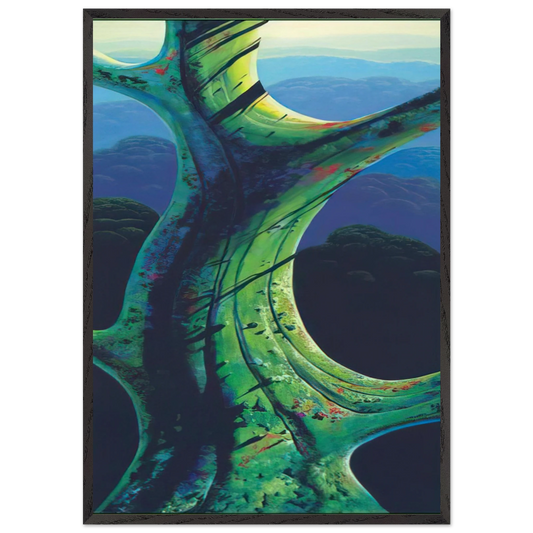Sky Reach - Eyvind Earle 70x100 cm / 28x40 inches Framed Art Print – Black Wooden Frame