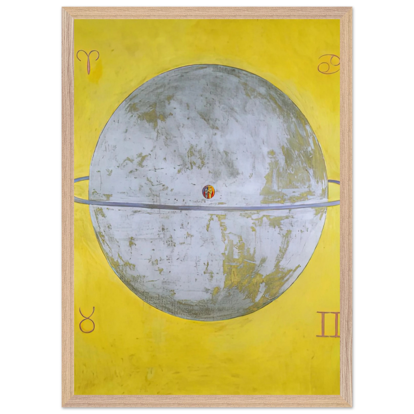 Hilma af Klint - THE DOVE NR 12 1915 Wall art - 70x100 cm / 28x40 inches - Premium Wooden Framed Poster With Fine Art Paper-canvas - Wood frame