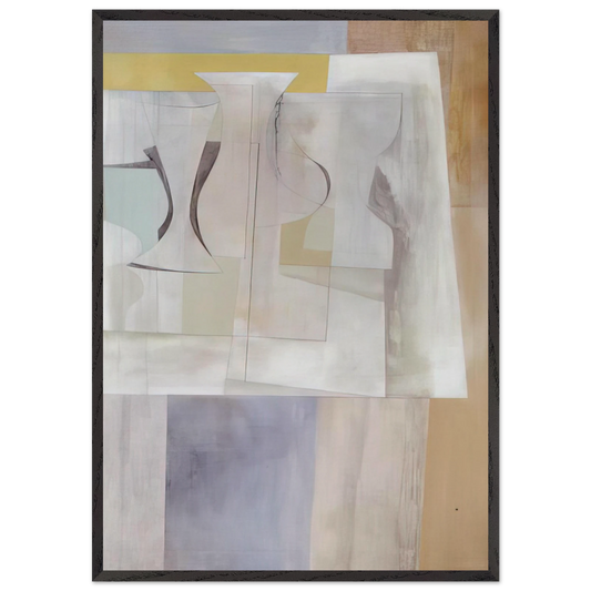 Sept 8-54 Torcello - 1954 - Ben Nicholson 70x100 cm / 28x40 inches Framed Art Print – Black Wooden Frame
