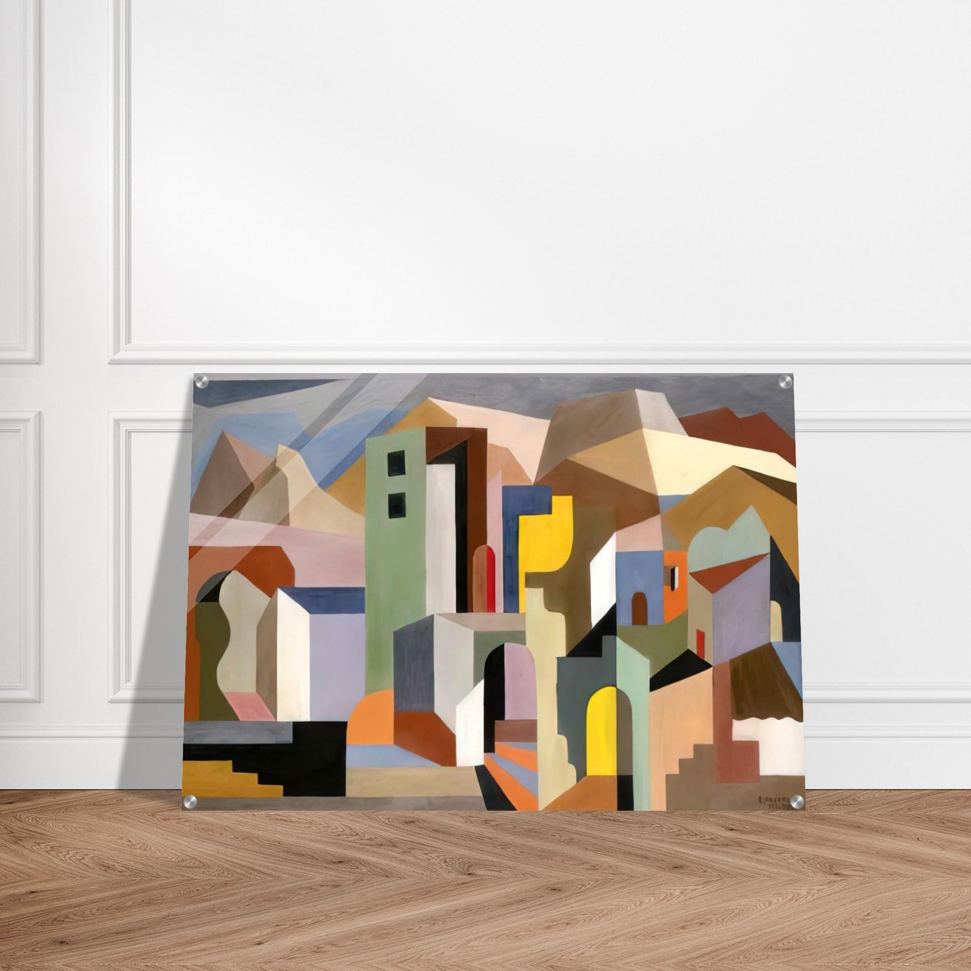 ARCHITECTURAL FORM OF FUTURE IDEAL LANDSCAPE 1921 - Enrico Prampolini Acrylic Print - 70x100 cm / 28x40″ inches